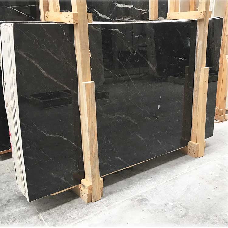 Negro Marquina Slabs Less Lines