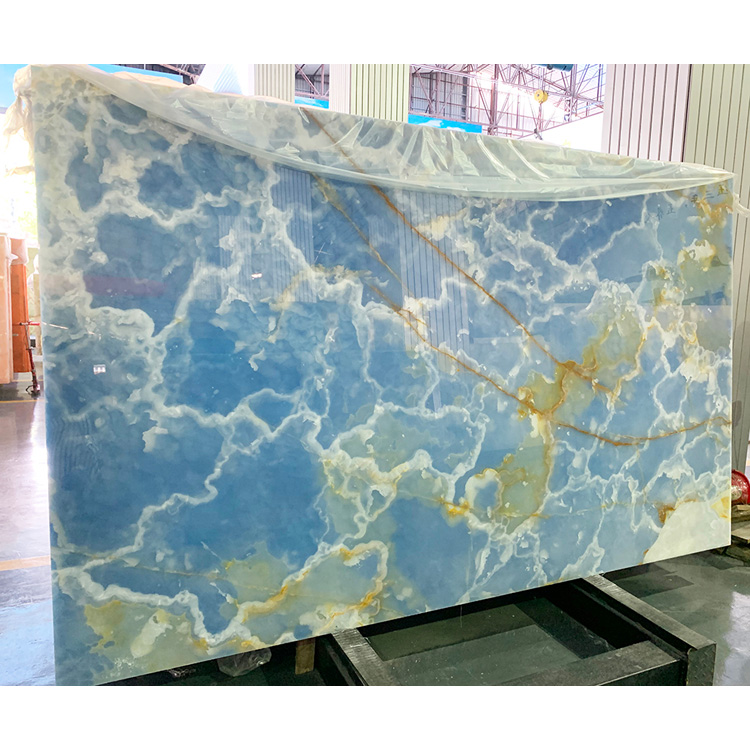 Translucent Blue Marble Onyx Stone Slabs