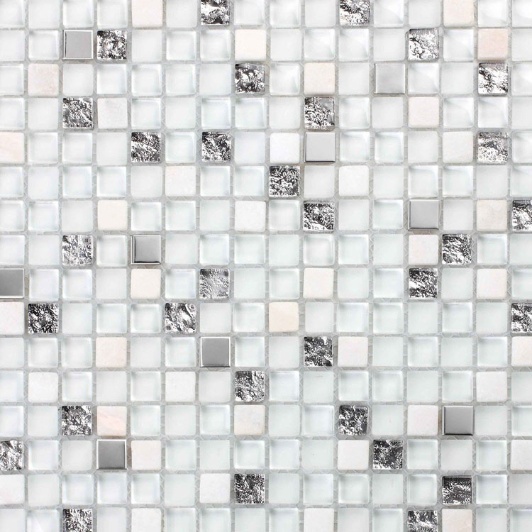 Mineral Diamond White Mosaic Tile