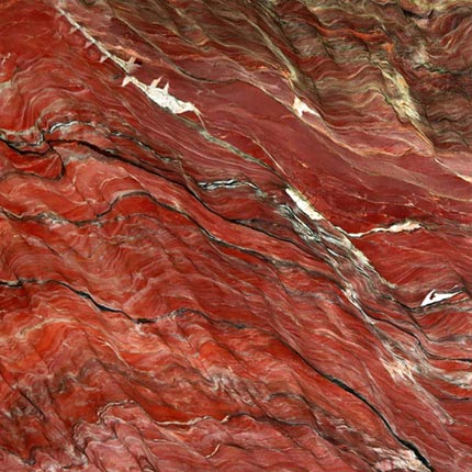 Fusion Red Color Rough Granite Slabs